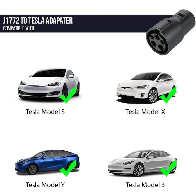 Tesla Model S 3 X Y Charging Adapter SAE J1772 for Charge Point, Blink and EVgo