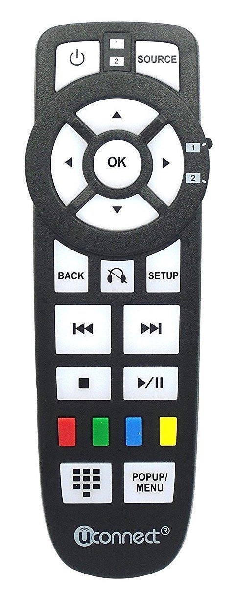 Chrysler Town and Country  uConnect BluRay Remote and headphones  2014-2018